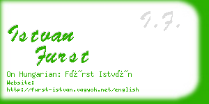 istvan furst business card
